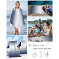 thumbnail image 5 of Navy Blue Ombre Beach Towels Oversized Super Absorbent, Blue White Gradient Modern Abstract Art Lightweight Bath Towel Quick Dry Sets For Bathroom/Pool/Rv Camping/Beach Play/Gym Room/Picnic 31"x62", 5 of 8