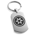 thumbnail image 1 of Stainless Steel Ice Element Rune Engraved Dog Tag Keychain Keyring, 1 of 1