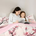 thumbnail image 5 of Manfei Cherry Blossoms Full Size Comforter Sets 3-Piece for Boys Girls,Pink Sakura Bedding Comforter Set,Japanese Style Lightweight Bedding Sets,Luxury Bedroom Decor,Reversible, 5 of 8