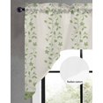thumbnail image 2 of Green Floral Swag Valances for Windows, Small Curtains Drapes, Spring Flowers Kitchen Window Curtains Over Sink Rod Pocket Window Treatment Valance for Bedroom/Bathroom 56"x36", 2 of 5
