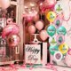 thumbnail image 4 of Flamingo Balloons Kit Tropical Palm Leaves Hawaiian Theme Luau Birthday Wedding Baby Shower Party Decorations Supplies, 4 of 4