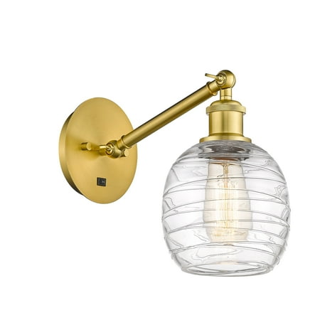 

Innovations Lighting Ballston Belfast - 1 Light 6 Sconce - Arm Adjusts Up and Down Deco Swirl/Satin Gold
