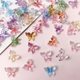 thumbnail image 3 of 100 piezas de accesorios coloridos del arte del clavo de la mariposa 3D del gradiente for el diseño de uñas, 3 of 4