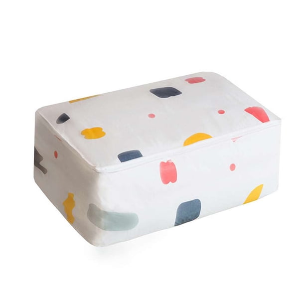 Bolsa de almacenamiento de edredón con estampado geométrico de flores de PEVA de Worallymy a prueba de polvo a prueba de humedad armario ropa manta funda organizadora Worallymy JD735802584