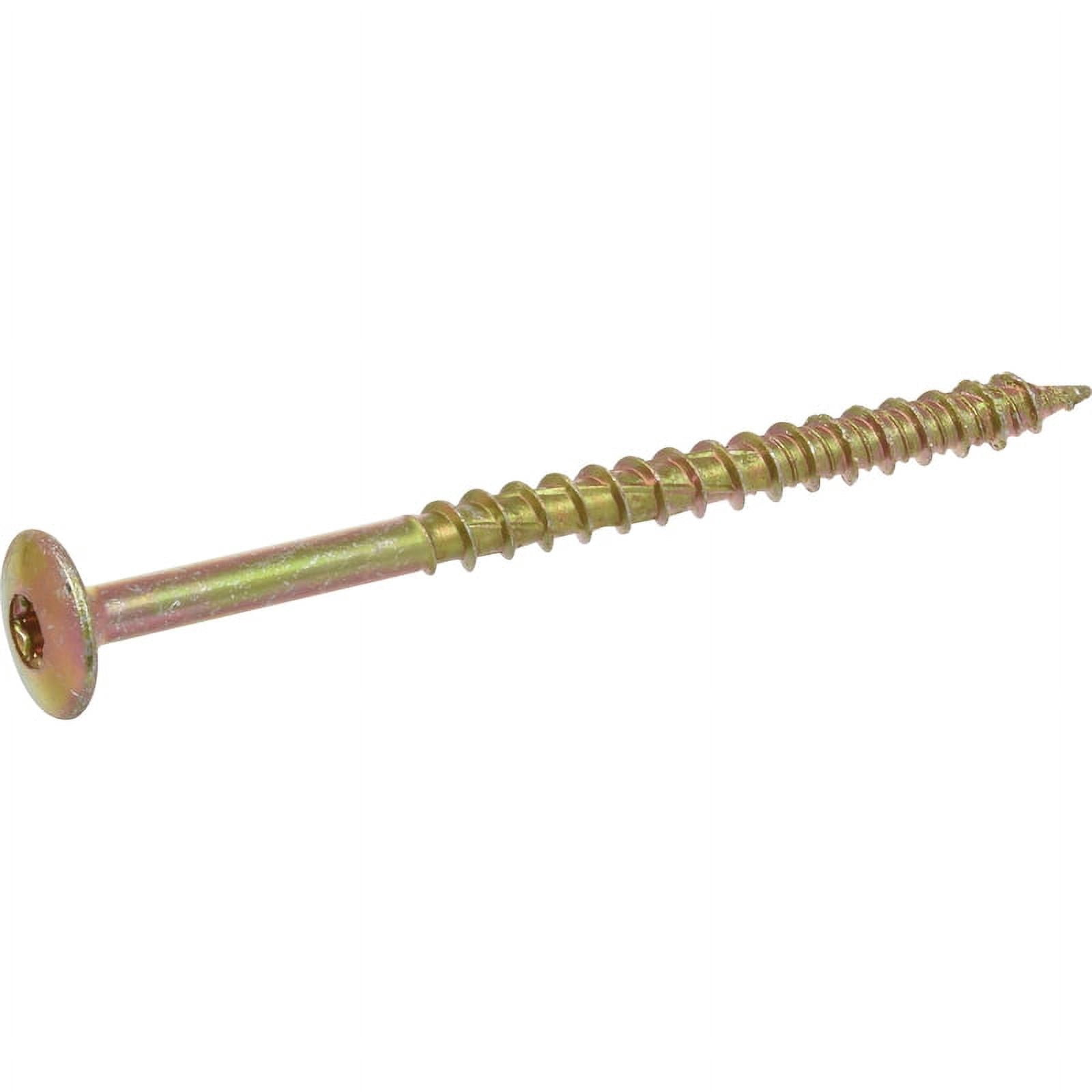 Hillman Fasteners 240695 10 x 3 in. Interior Wafer Head One Screw - Yellow Zinc   Pack of 5