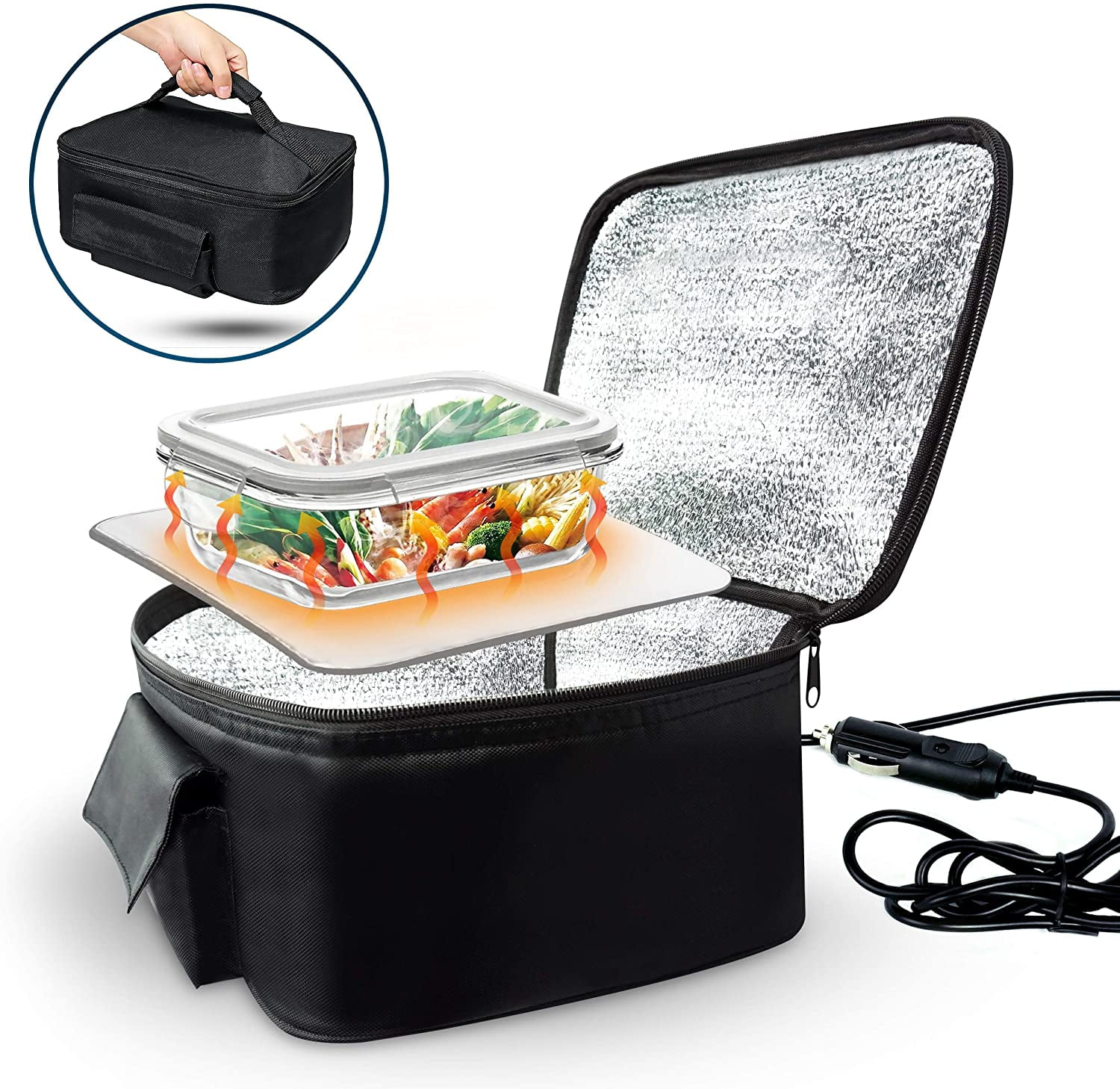 Zone Tech Heating Lunch Box Electric Insulated Lunch Box Food Warmer