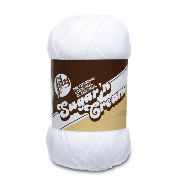 Lily Sugar'n Cream Cotton Big Ball Yarn (340 g/12 oz), White Walmart