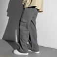 thumbnail image 2 of Sweatpants For Boys 5-15 Years Wide Leg Sweatpants Soft Active and Basic Open-Bottom Baggy Pants with Pockets Big Kids Grey Sweatpants Size 10-11 Years, 2 of 7