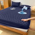 thumbnail image 4 of MesaSe Christmas Gifts Home Essentials Layered Waterproof Mattress Protector (Without  And Pillow Insert) Soft And Comfortable Solid Color Bedding Mattress Cover Bedroom Light Blue, 4 of 5