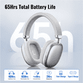 thumbnail image 2 of Bluetooth Headphones Over Ear,65 Hrs Playtime Wireless Headphones with Deep Bass,ENC Call Noise Cancelling Mic,Hands-Free Calls,Wireless Headset Comfort for Travel, Gym & Commuting, Stocking Stuffers, 2 of 8