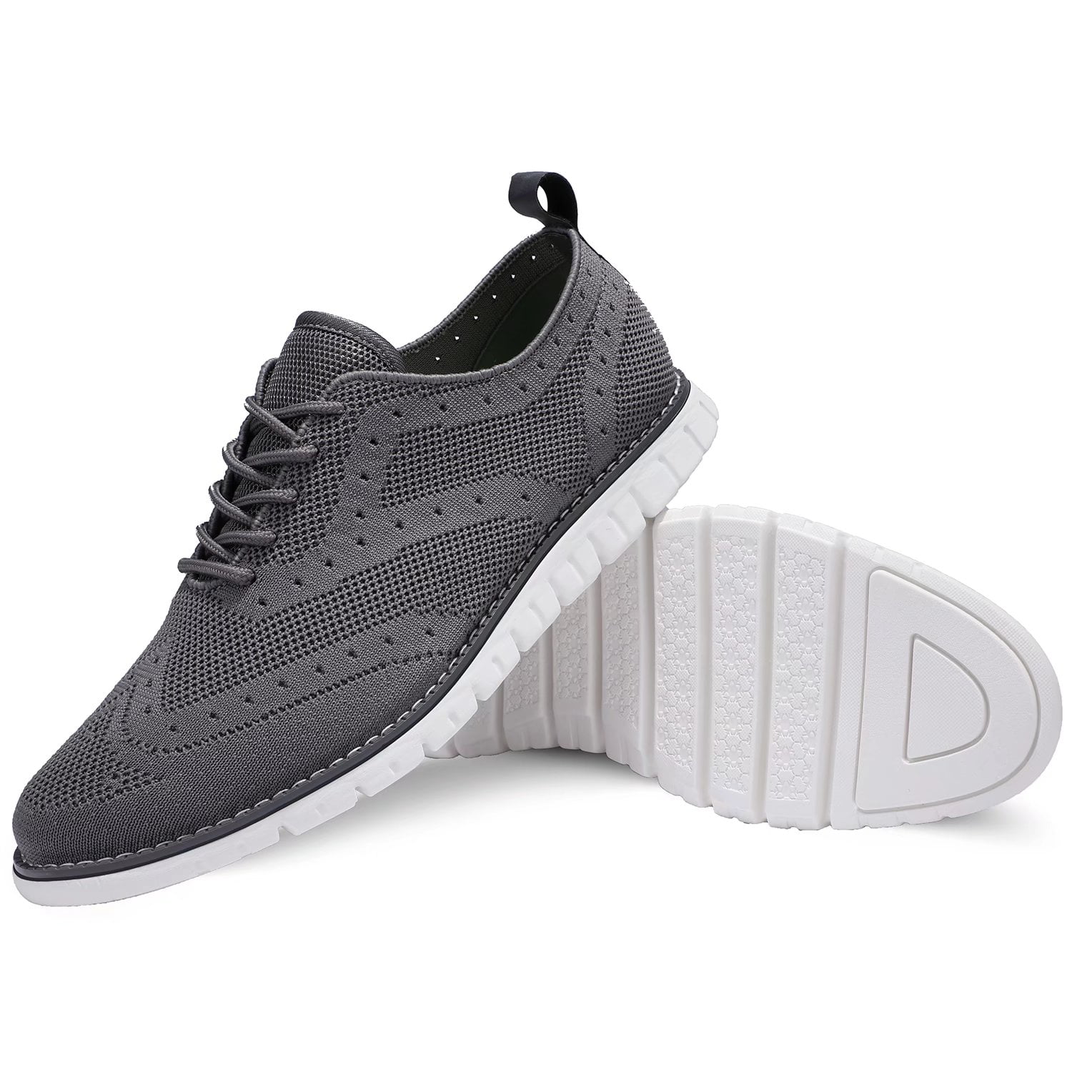 Mens Oxfords Shoes Mesh Breathable Casual Wingtip Dress Shoes 