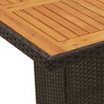 thumbnail image 5 of vidaXL 7 Piece Garden Dining Set with Cushions Black Poly Rattan, 5 of 5