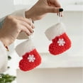 thumbnail image 5 of Fwttom 2 Pcs Small Christmas Stockings, Soft Knit Christmas Stockings, Cute Stockings Christmas Decorations for Christmas Tree Pendants, Holiday, Party, Mantel, Banister, 5 of 6