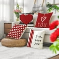 thumbnail image 3 of romoty Valentine's Day Heart Pillowcase 18" x 18" Decorative Cushion Cover 1pc Romantic Throw Pillow Shell Festive Decoration for Sofa Couch Bed and Anniversary Gift, 3 of 5