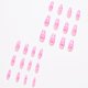 thumbnail image 2 of Uñas postizas largas Apuakthei, uñas postizas con forma de ataúd, uñas postizas con forma de corazón rosa, uñas adhesivas de cobertura completa para mujeres y niñas, 24 piezas, 2 of 6