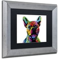 thumbnail image 2 of Trademark Fine Art "French Bulldog" Canvas Art by Michael Tompsett, Black Matte, Silver Frame, 2 of 4