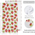 thumbnail image 2 of Dreamtimes 2 Pcs Cute Strawberry Floral Pattern Luxury Soft Highly Absorbent Fluffy Guest Hand Towels, Multipurpose for Bathroom, Hotel, Gym and Spa (14" x 28"), 2 of 5