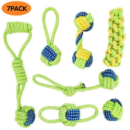 Coolmade Dog Toys-Dog Rope Toys for Medium Dogs and Puppies, Teething, Tug of War - Tough Dog Toys, Set of 7-Piece (Best Tug Of War Dog Toy)