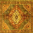 thumbnail image 1 of Ahgly Company Machine Washable Indoor Square Persian Yellow Traditional Area Rugs, 5' Square, 1 of 4