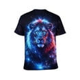 thumbnail image 2 of LAOLIUSN Men’s Lion Graphic T-Shirt, Majestic Lion Face Animal Graphic Tee, 3D All Over Print Short Sleeve Crewneck, S-4XL, 2 of 7
