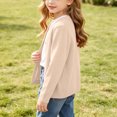 thumbnail image 5 of yillto Girls Cardigan Sweater Button down Knit Long Sleeve Cute Uniform Cardigans Crewneck Fall Clothes, 5 of 6