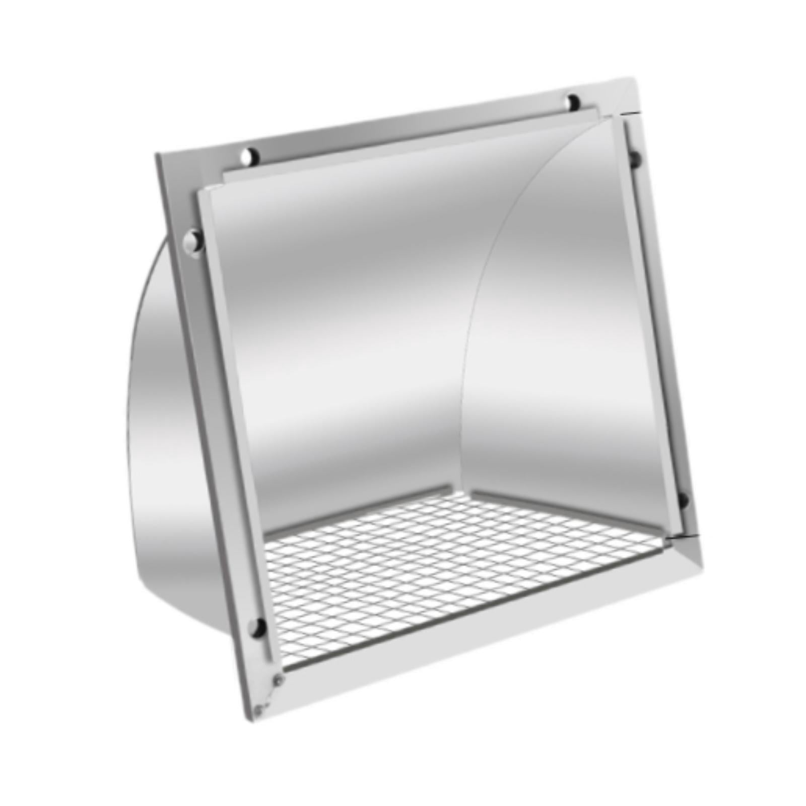 Fancyes Dryer Vent Cover Cowled Air Vent Cover Outside with Mesh Wall Outlet Ventilation Grille for Range Hood Exhausts Kitchen Vents 8 Inch
