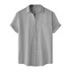 thumbnail image 2 of pstuiky camisetas de hombre, Camisa informal de manga corta con cuello vuelto y cuello redondo de color liso para hombre ropa de hombre l, 2 of 9