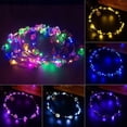 thumbnail image 4 of Farfi LED Flower Garland Headband Girls Women Bride Beach Travel Hairband Headwear (Blue), 4 of 10