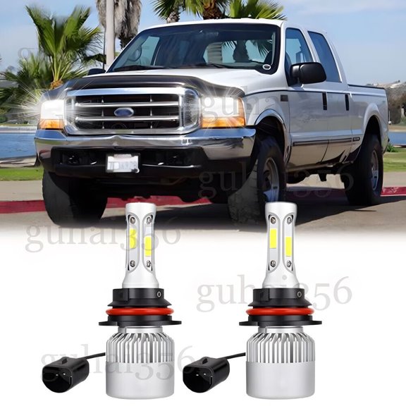 LED Headlights Bulbs 9007 White For Ford F250 F350 Super Duty 1999-2004 High-Low Beams Super White