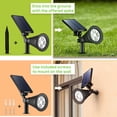 thumbnail image 5 of FixtureDisplays® Solar Light Solar Powered LED Adjustable Spotlight Wall Light Landscape Light Bright and Dark Sensing Auto On/Off Night Lights 18342, 5 of 5