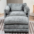 thumbnail image 2 of S-HOME Ergonomic Oversized Boucle Indoor Sofa Bed with Deep Cushions and Thick Armrests, for Living Room and Bedroom, DARK GREY, 2 of 16