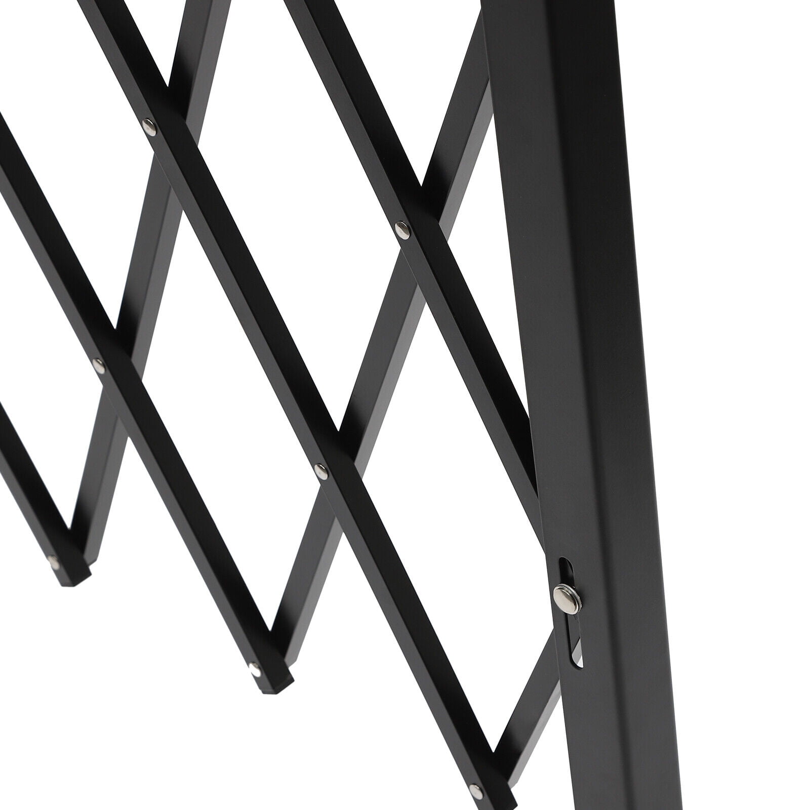 TFCFL Single Folding Security Gate Wall Mount ‎Expandable Folding Door Gate Iron Black 4.27' H x 36.6"/ 5.45'/ 5.91' W