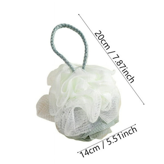 OAVQHLG3B Bath Loofah Sponge, Shower Loofah Exfoliating Body Scrubber Sponge, Bath Mesh Pouf Ball for Women and Men