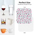 thumbnail image 6 of Rateoe Tulips Flowers Drawing Drink Coasters Set of 4 Leather Coasters Spill Protection for Table Desk,Durable and Non Slip Leather Coaster ,4 Inches Drink Mats-Square, 6 of 6