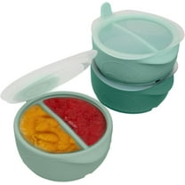 b.box Fill Freeze (3-Pack) | Baby Food Containers | Food Grade Silicone: Freezer, Microwave, Dishwasher Safe | Use Alone or with Fill Feed | 85mL (2.9oz or 1/3 Cup Capacity) Each