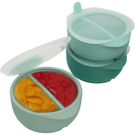 b.box Fill Freeze (3-Pack) | Baby Food Containers | Food Grade Silicone: Freezer, Microwave, Dishwasher Safe | Use Alone or with Fill Feed | 85mL (2.9oz or 1/3 Cup Capacity) Each
