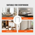thumbnail image 6 of VEVOR Acrylic End Table, 2 pcs C-Shaped Lucite Side Tables, Clear Acrylic Side Table for Drink, Food, Snack used in Living Room, Bedroom, and Study, 6 of 9