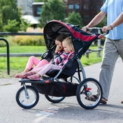 Baby Trend Expedition Double Jogging Stroller, Centennial Red, Multi-Position Reclining Seats