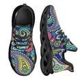 thumbnail image 1 of Zapatillas deportivas con estampado floral azul Paisley para mujer, zapatos casuales, zapatillas planas con cordones para mujer, 1 of 6