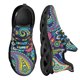 thumbnail image 1 of Zapatillas deportivas con estampado floral azul Paisley para mujer, zapatos casuales, zapatillas planas con cordones para mujer, 1 of 6