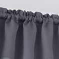 thumbnail image 6 of AUCHEN Ultra Elegant Solid Color Short Curtain Valance, Minimalism Valances for Windows, Modern Style Windows Valance for Bathroom, Living Room and Kitchens - 52" x 18", Dark Gray, 6 of 7