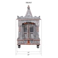 thumbnail image 7 of Oxodise Temple, Pooja Ghar, Hindu Temple, Medium Size Temple, Office Temple, Hindu Mandir, Decor for Home in USA, Handcrafted Temple, Handmade Temple, Oxidized Mandir with Doors - AtoZ India Cart, 7 of 7