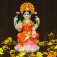 thumbnail image 6 of IBA Indianbeautifulart Indian Goddess Lakshmi Resin Idol Auspicious Hindu Goddess Figurine For Living Room Home Décor-GB, 6 of 7
