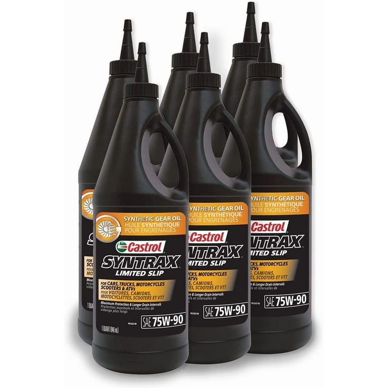 Castrol 06674-6PK Syntrax Limited Slip 75W-90 Gear Oil - 1 Quart