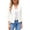 white, variant on Women's 3/4 Sleeve Blazer Casual Open Front Cardigan Office Cropped Blazer Jacket