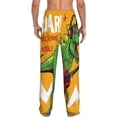 thumbnail image 3 of Daiia Cool Dinosaur Playing Guitar Men's Sleep Pant with Pockets and Drawstring,Pajama Pants-Medium, 3 of 9