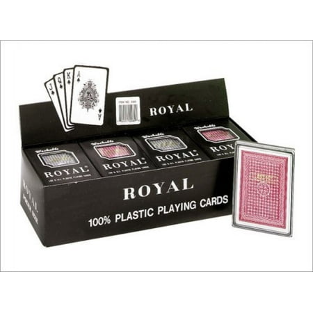 Royal - 100% Plastic Poker Size Playing Cards, 3 1/2