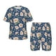 thumbnail image 1 of Balery Flower Conjunto de Pijama Infantil de Manga Corta con Estampado – Ropa de Dormir de Algodón Suave-Large, 1 of 6