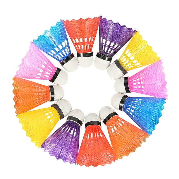 ODOMY 12PCS Colorful Plastic Badminton Shuttlecocks Durable Badminton