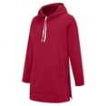 thumbnail image 4 of COMVALUE Womens Warmy Sweatshirt Oversized Hoodie Dress with Pockets | shirt dresses for women 2026 women's fashion hoodies & sweatshirts lightweight hoodies for women (Red, XL), 4 of 6